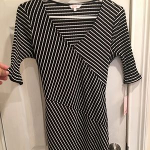 Candie’s body-con ribbed stripe dress